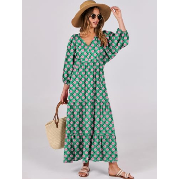 ANRABESS Womens Boho Maxi Dress for Stylish Summer Looks