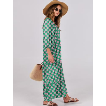 ANRABESS Womens Boho Maxi Dress for Stylish Summer Looks