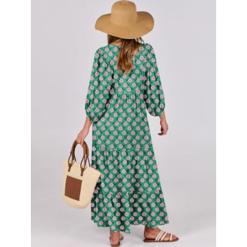 ANRABESS Womens Boho Maxi Dress for Stylish Summer Looks