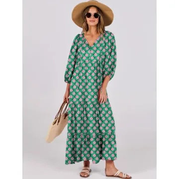 ANRABESS Womens Boho Maxi Dress for Stylish Summer Looks