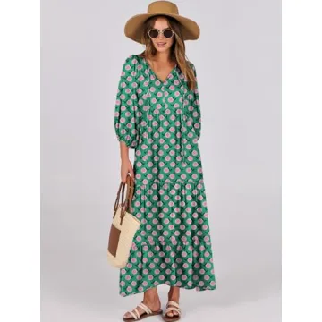 ANRABESS Womens Boho Maxi Dress for Stylish Summer Looks