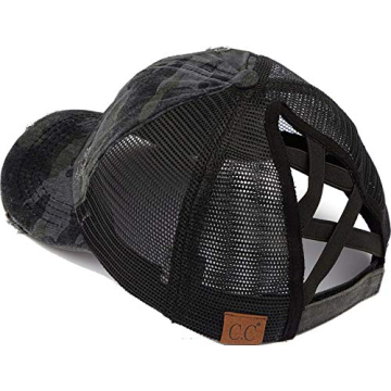 Funky Junque Women's Messy Bun Ponytail Baseball Cap