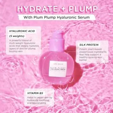 Glow Recipe Hydration Vacation Skincare Set - Plum Plump Hyaluronic Acid Moisturizer + Face Serum - Made with Antioxidant Plum & Vitamin B5 to Repair Skin Barrier and Improve Hydration (2 Count)