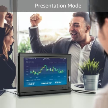 CIDETTY 12" Portable Monitor - Full HD Dual Screen Extender