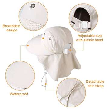 Camptrace Wide Brim UPF 50+ Sun Protection Outdoor Hat