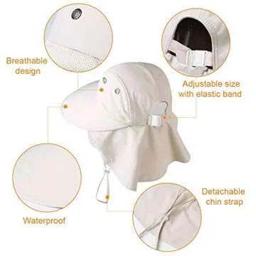 Camptrace Wide Brim UPF 50+ Sun Protection Outdoor Hat