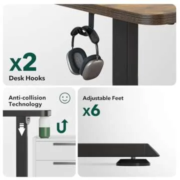 FEZIBO 63" Adjustable L-Shaped Standing Desk - Stylish & Functional