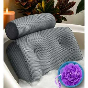 Luxury Bath Pillow for Comfort in Bathtub and Spa