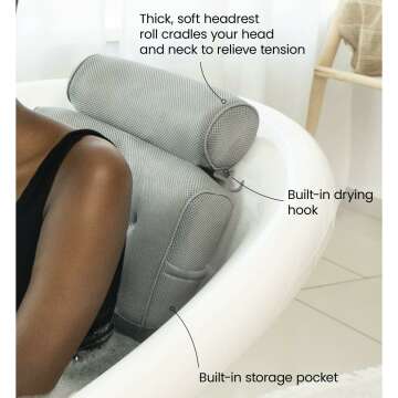 Luxury Bath Pillow for Comfort in Bathtub and Spa