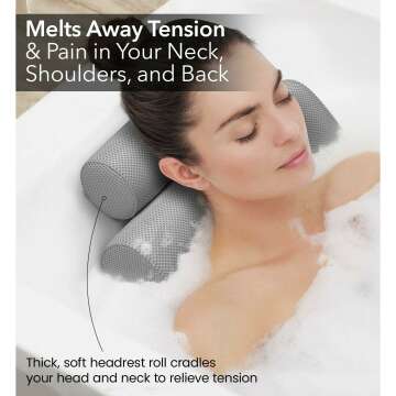 Luxury Bath Pillow for Comfort in Bathtub and Spa