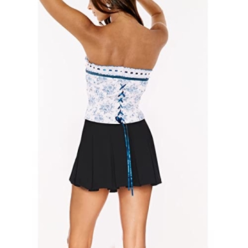 Amiblvowa Y2k Sexy Lace Strapless Tube Top