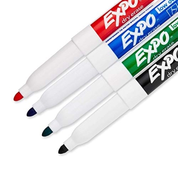EXPO Low-Odor Fine Point Dry Erase Markers 4-Pack
