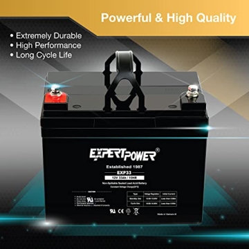 ExpertPower 12v 33ah Deep Cycle Battery for Reliable Power