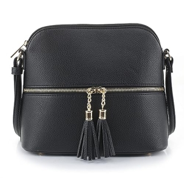 SG SUGU Lunar Lightweight Medium Dome Crossbody Bag with Adjustable Strap