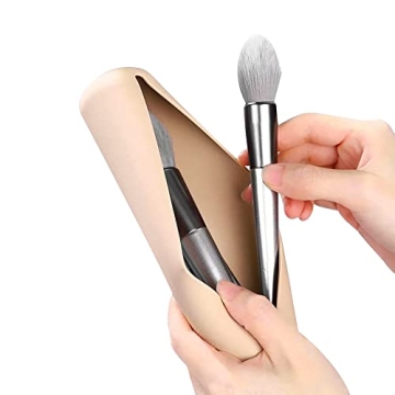 Compact & Stylish Travel Makeup Brush Holder - Silicone Case
