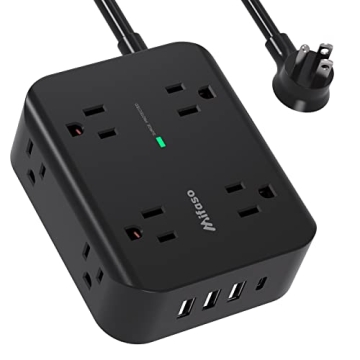 Power Strip Surge Protector with 8 Outlets & USB Ports