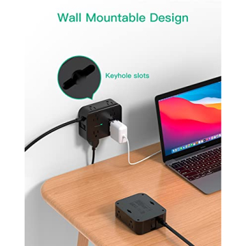 Power Strip Surge Protector with 8 Outlets & USB Ports