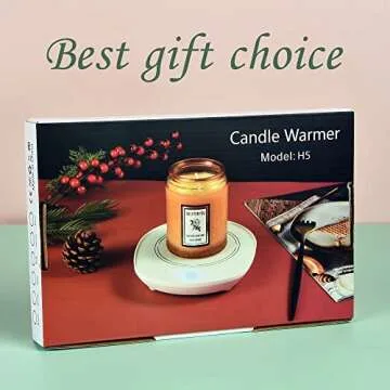 Candle Warmer Plate with Auto On/Off for Large Jars