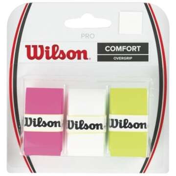 Wilson Pro Overgrip-Comfort 3pk - Assorted Colors for Superior Grip