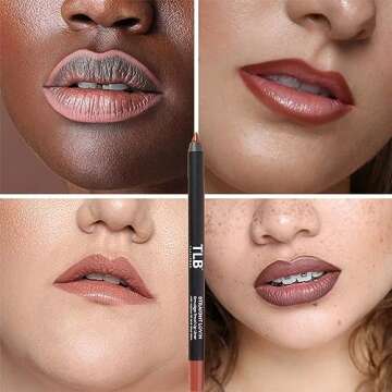 The Lip Bar | Straight Line Lip Liner | Vegan & Cruelty Free | Straight Lovin' - Mid Tone Taupe