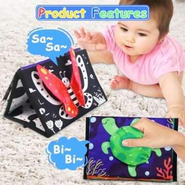 KUANGO Tummy Time Toys for Infant Brain Development