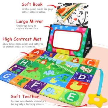 KUANGO Tummy Time Toys for Infant Brain Development