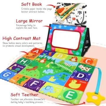 KUANGO Tummy Time Toys for Infant Brain Development