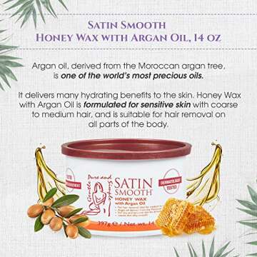 Satin Smooth Honey Hair Removal Wax with Argan Oil for Smooth Skin.