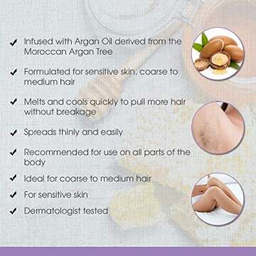 Satin Smooth Honey Hair Removal Wax with Argan Oil 14oz