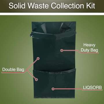 TravelJohn Portable Toilet Waste Bags - 3 Pack - Double Bag Leakproof Design - Inner Bag Gels All Li...