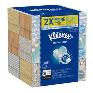 Kleenex Trusted Care Tissues - 160 Count Pack of 6, Soft & Absorbent