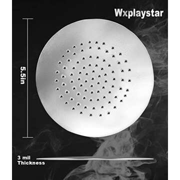 Wxplaystar Hookah Foil , 100Pcs Premium Pre Punched Hookah Aluminum Foil with Holes Heavy Duty Round...