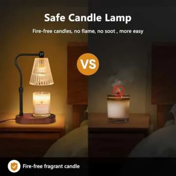 Imenlox Dimmable Candle Warmer Lamp with Timer, Electric Melting Lamps for Jar Candles, Wax Melt Warmers with 2 * 50W Bulbs for Home Bedroom Decor