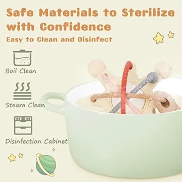 Cute and Safe DDMY Teething Rattle for Infants 0-12 Months