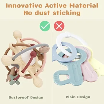 Cute and Safe DDMY Teething Rattle for Infants 0-12 Months