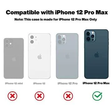 OTOFLY for iPhone 12 Pro Max Case, Military-Grade Protection, Shockproof Silicone, Anti-Fingerprint ...