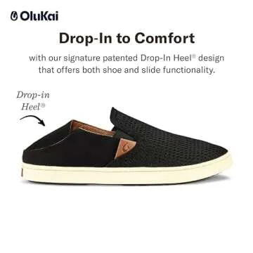 OLUKAI Pehuea Women's Slip On Sneakers, Casual Everyday Shoes, Drop-in Heel & Breathable Mesh, Lightweight & All-Day Comfort