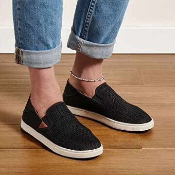 OLUKAI Pehuea Women's Slip On Sneakers, Casual Everyday Shoes, Drop-in Heel & Breathable Mesh, Lightweight & All-Day Comfort
