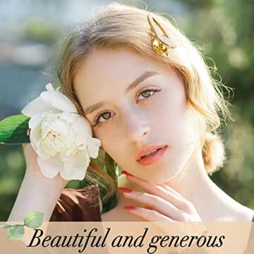 KANPRINCESS 2PCS 3.3Inch Rhinestones Hair Clips,Gold Hair Clips Barrettes, Rhinestones Hair Accessories for Women Girls Bridal,Wedding,Party,Prom(Gold)