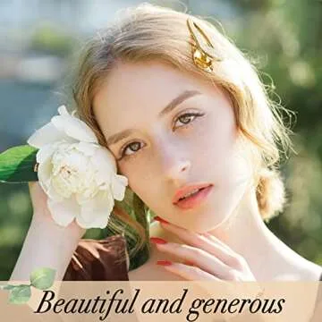 KANPRINCESS 2PCS 3.3Inch Rhinestones Hair Clips,Gold Hair Clips Barrettes, Rhinestones Hair Accessories for Women Girls Bridal,Wedding,Party,Prom(Gold)