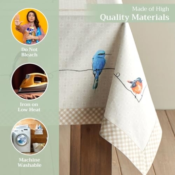 Maison d'Hermine 100% Cotton Table Cloth Elegant 60 x 90 Inches