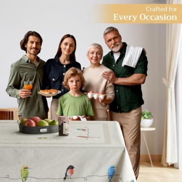 Maison d'Hermine 100% Cotton Table Cloth Elegant 60 x 90 Inches