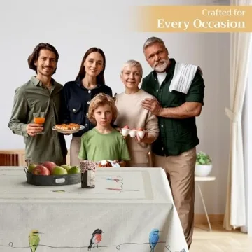 Maison d'Hermine 100% Cotton Table Cloth Elegant 60 x 90 Inches