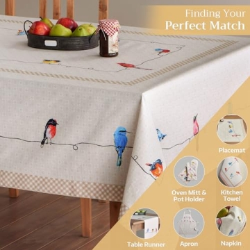 Maison d'Hermine 100% Cotton Table Cloth Elegant 60 x 90 Inches