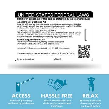 XpressID Custom Service Dog ID Card with Digital ID