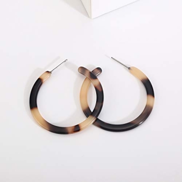 Stylish BaubleStar Tortoise Shell Hoop Earrings For Women