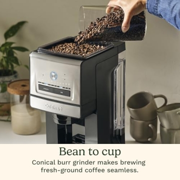 Cuisinart Coffee Maker, Custom Grind and Brew Single Cup Coffee Maker, 6 Cup Sizes, Built-in Stainless Steel Burr Mill, Adjustable Strength, Grind Control and Over Ice Feature, Easy Cleaning, DGB-30