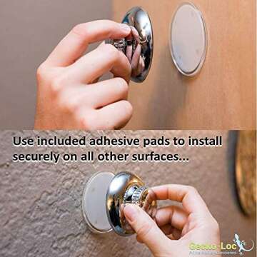 Gecko-Loc Shower Squeegee with Suction Cup Hook - Silver