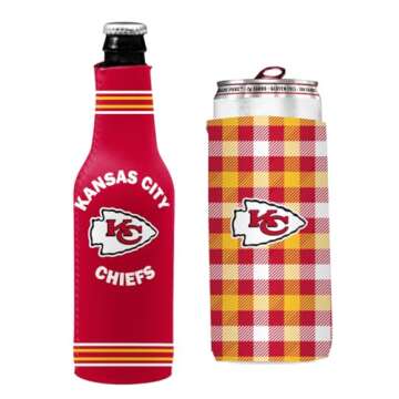 Kolder Football Can & Bottle Holder Cooler – Kansas City Chiefs Design