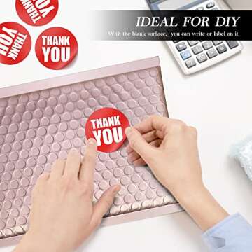 Fuxury Rose Gold Bubble Mailers 6x10 "25 Pack, Strong Adhesion Metallic Bubble Envelopes,Waterproof Padded Envelopes,Durable Padded Mailers，Super Cute Packing for Jewelry, Makeup Supplies，Bulk #0